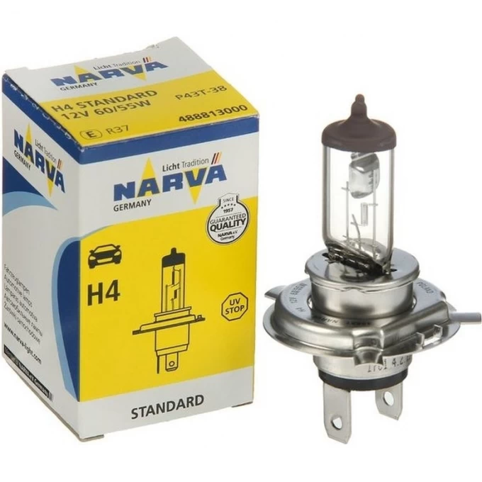 Лампа NARVA RANGE POWER WHITE H4 12V 60/55W P43t 74387171 Лампа NARVA RANGE POWER WHITE H4 12V 60/55W P43t 74387171