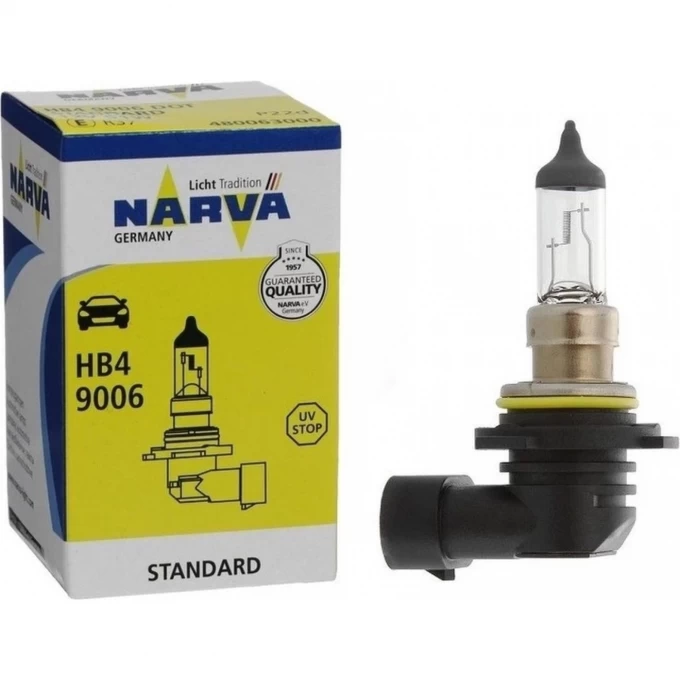 Лампа NARVA STANDARD HB4 9006 12V 51W P22d 121018302 Лампа NARVA STANDARD HB4 9006 12V 51W P22d 121018302